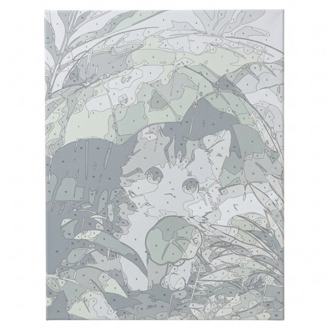 LIFESHOPPING DIY數字油畫 動物畫 小貓咪3 附顏料畫筆 1個