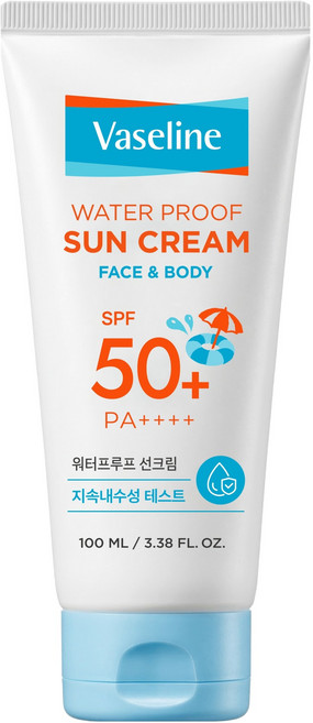 애경바세린 모이스처 워터프루프 선크림 SPF50+ PA++++, 1개, 100ml