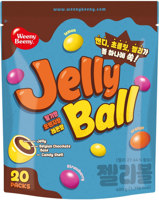 Weeny Beeny 大容量巧克力果凍球 20入, 400g, 1個
