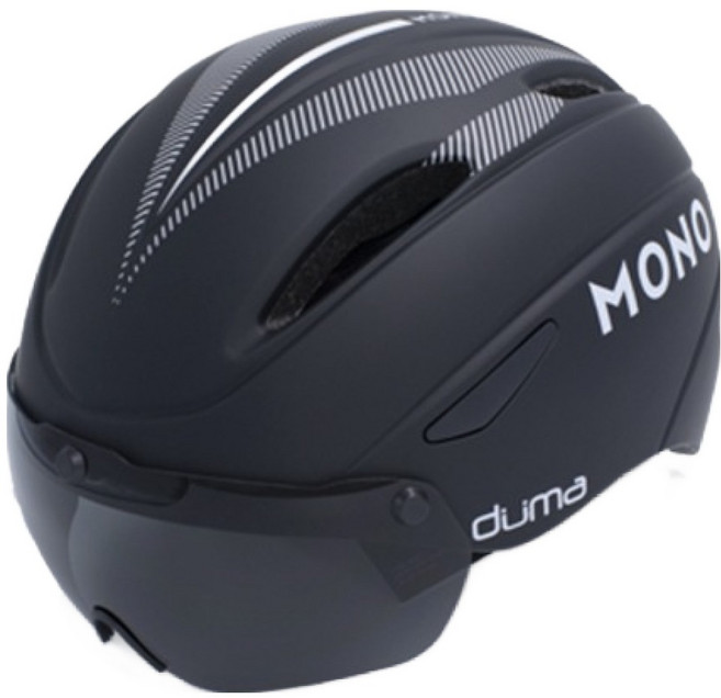 duma MONOPPISTA 滑板車 自行車 護目鏡 安全帽, 霧面黑, 1個