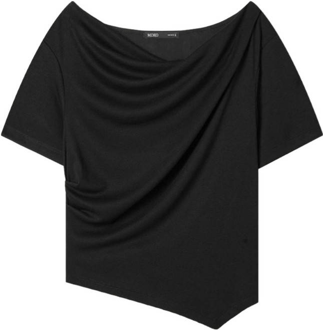 MIXXO 女款垂墜領短袖T恤 RE HWG502A