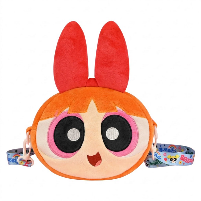 POWERPUFF GIRLS 飛天小女警 頭型側背包, 款式隨機
