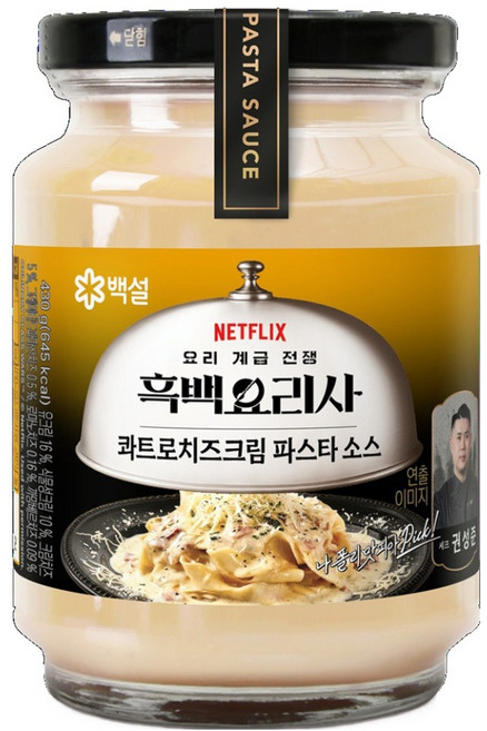 백설 나폴리맛피아 권성준셰프 콰트로 치즈 크림 파스타소스, 430g, 1개