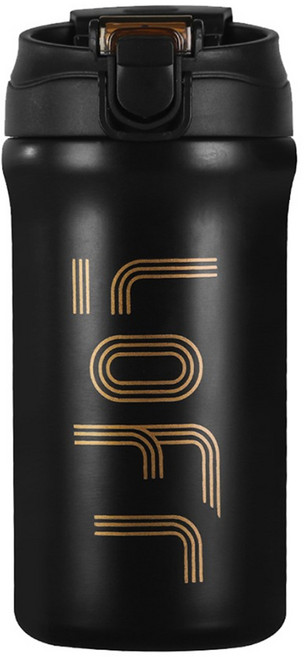 GER泰 316不鏽鋼雙飲咖啡杯, 黑色, 1個, 600ml