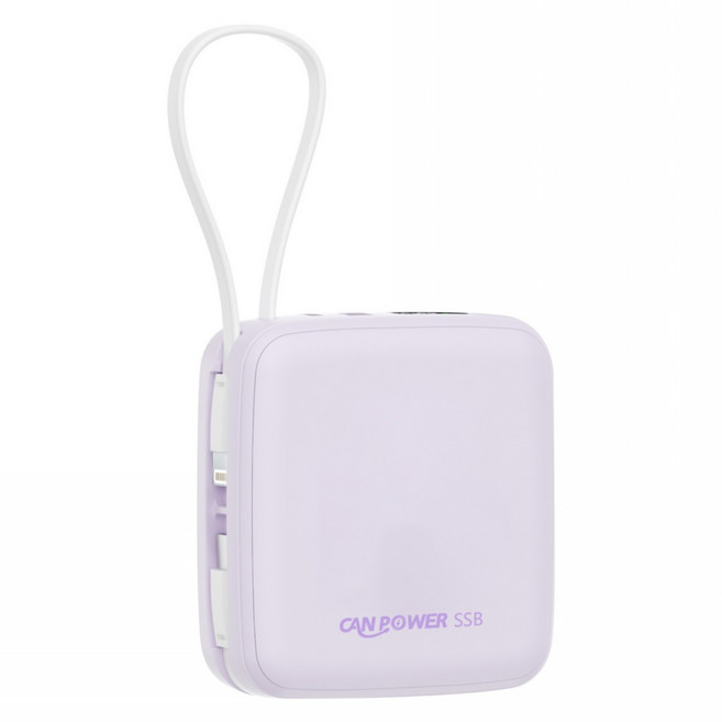 CAN POWER 半固態電芯磁吸無線充行動電源 10000mAh, 星宇紫, NC-W01