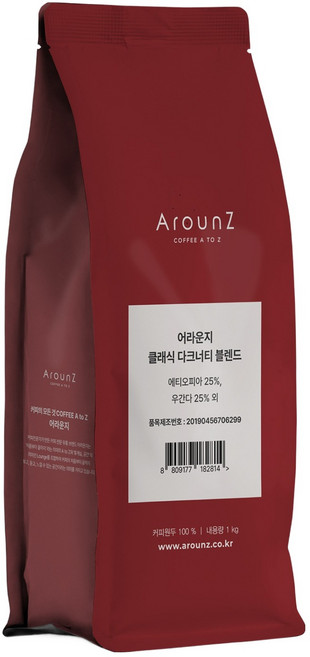 어라운지 클래식 다크너티 블렌드 원두, 1kg, 1개