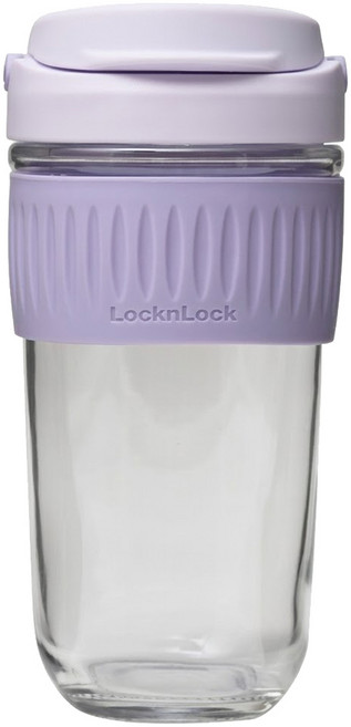 LocknLock 樂扣樂扣 清新手提耐熱玻璃隨行杯, 迷幻紫, 1個, 500ml