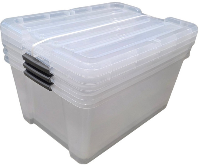 아이리스 다용도수납함 45L, 화이트, 1단, 3개