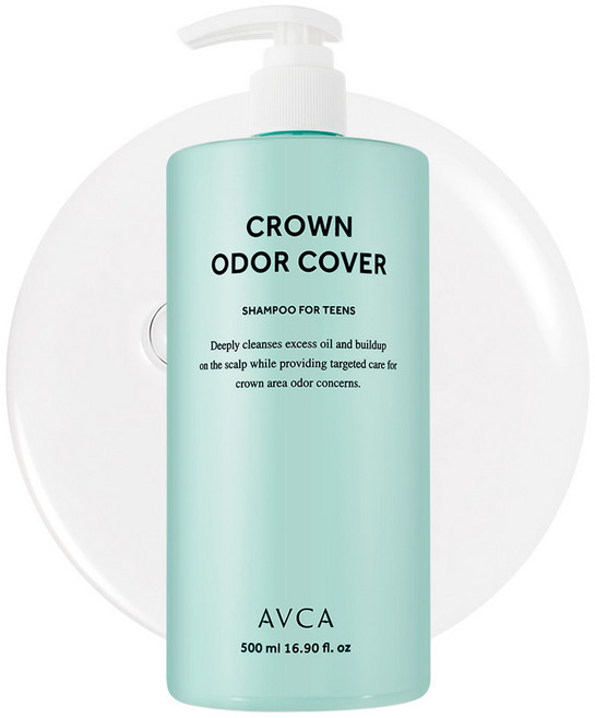 AVCA 頭頂異味遮蓋 青少年低刺激頭皮護理洗髮精, 1個, 500ml