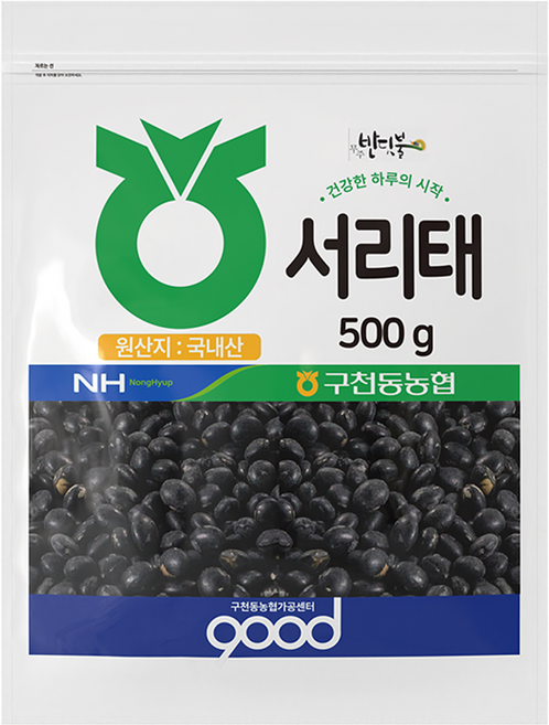 무주반딧불 국내산 굿잡 농협 서리태, 500g, 1개