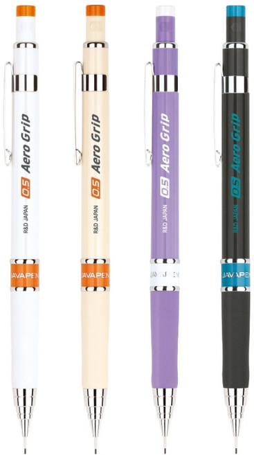 JAVAPEN Air Grip 自動鉛筆 4件組, 1套, 0.5mm