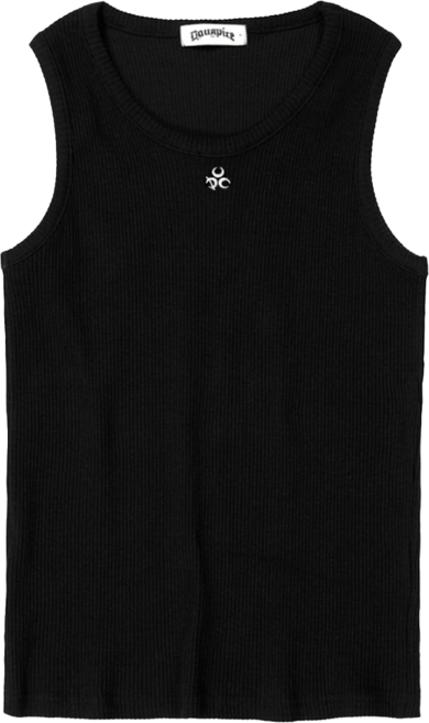 DAUSPICE DUC 刺繡無袖上衣, 黑色