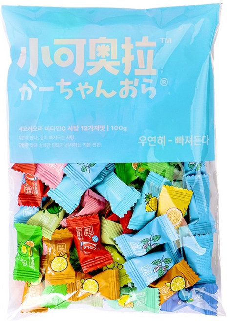 샤오커오라 민트향 비타민C 과일 12종 믹스 무설탕 사탕 캔디, 100g, 1개