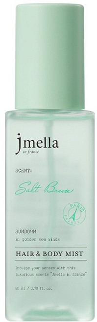jmella 法國海鹽微風香氛髮膚噴霧 檀香, 1個, 80ml