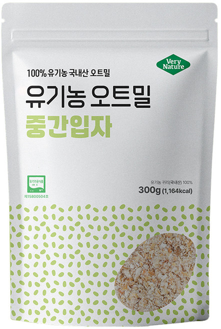 베리네이처 잡곡 유기농 오트밀 중간입자, 300g, 1개