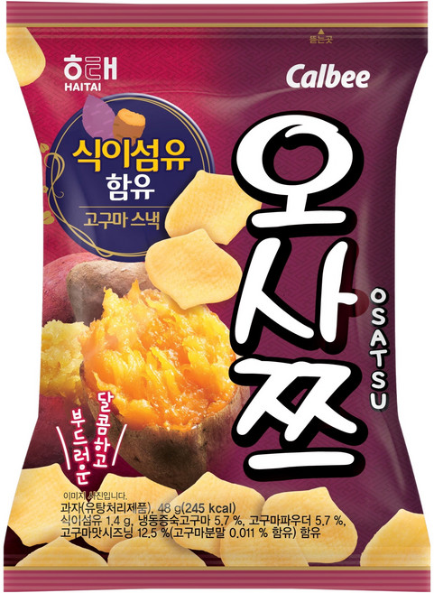 해태제과 오사쯔 고구마 스낵, 48g, 1개