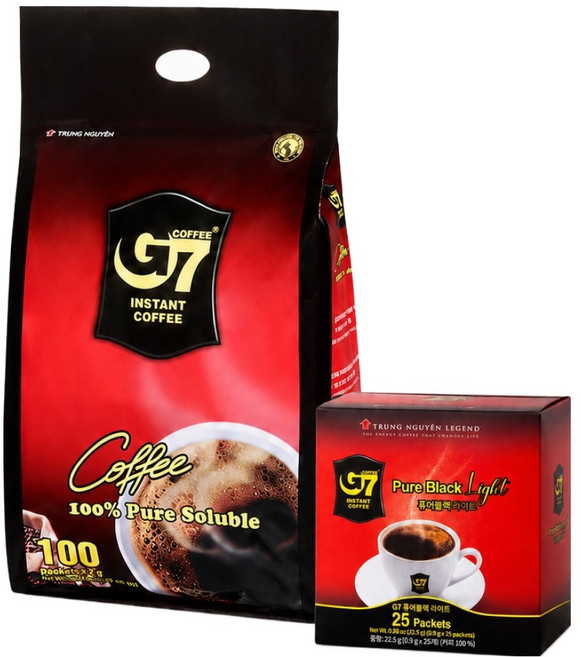 10위 - G7 커피믹스 퓨어블랙 2g x 100p + 퓨어블랙 라이트 0.9g x 25p 세트, 1세트