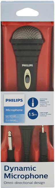 PHILIPS 飛利浦 全指向降噪有線麥克風, 黑色, SBCMD110