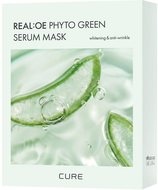 김정문알로에 큐어 리알로에 피토 그린 세럼 마스크팩, 10개입, 1개