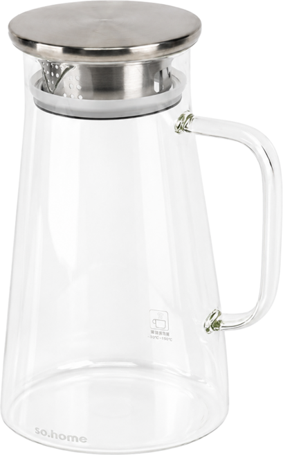 so.home 高硼矽玻璃冷水壺, 透明, 1個, 1600ml