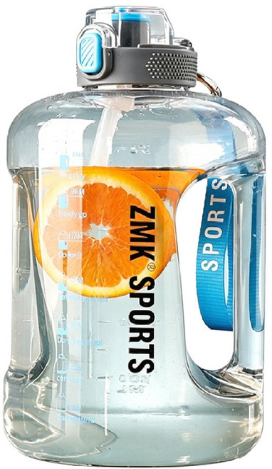 ZMK SPORTS Tritan材質 超大容量透明手提水壺, 透明色, 1個, 1500ml