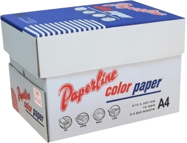 [無標]PAPERLINE 彩色影印紙 PL140 玫瑰紅 70g 500張, 5包, A4