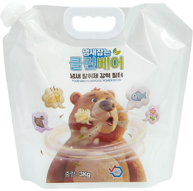 클린베어 음식물 처리기 탈취제 활성탄 필터, 3kg, 1개
