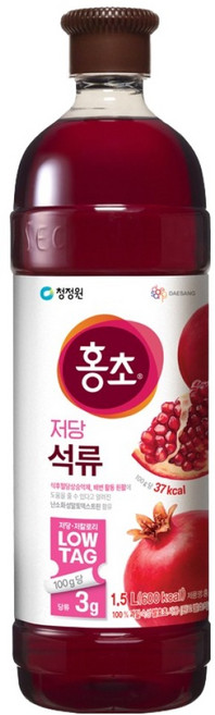 대상 석류 저당 기능성 홍초, 1개, 1.5L