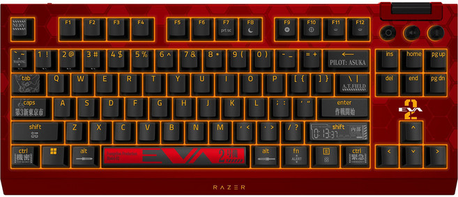 RAZER 雷蛇 BlackWidow 黑寡婦 V4 TKL 機械式電競鍵盤 英文橘軸EVA聯名款, 幻彩版, RZ03-05481000-R3A1, 橘軸
