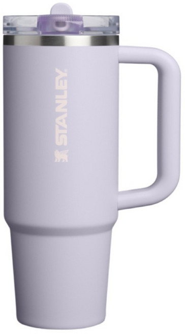 STANLEY 防漏吸管隨手杯, 柔霧紫, 1個, 0.88L