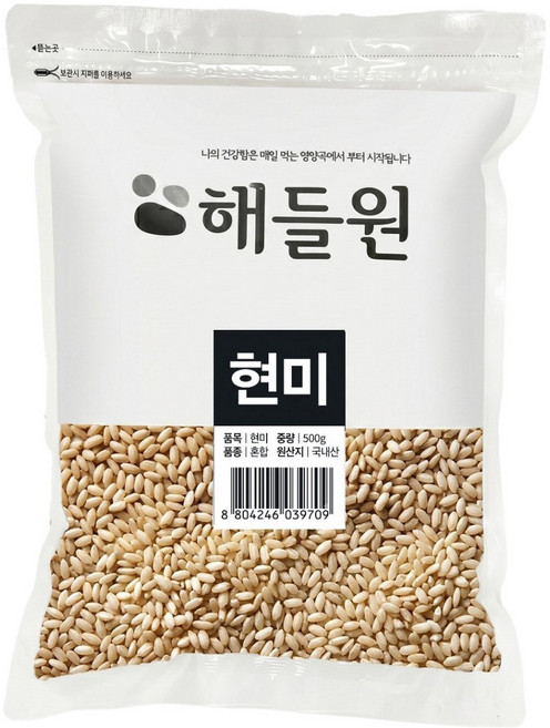 해들원 국내산 현미, 500g, 1개