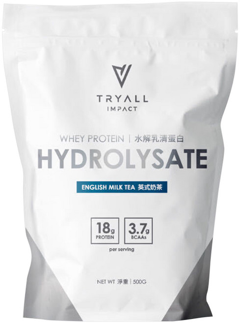 TRYALL Impact 水解乳清蛋白 英式奶茶, 500g, 1個