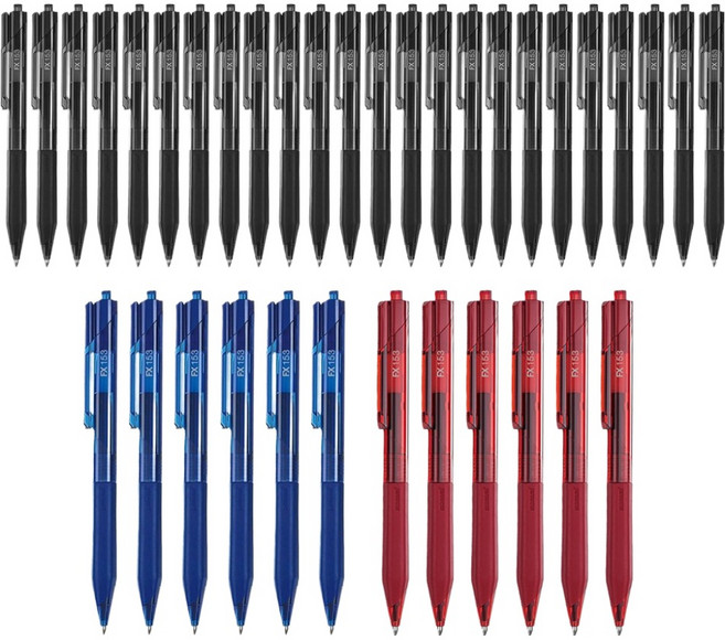 monAmi FX 153 原子筆 黑色 24支 + 藍色 6支 + 紅色 6支 套裝 0.7mm, 混合顏色, 1套