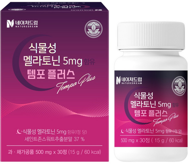 Tempo Plus草本萃取膠囊, 1個, 30錠