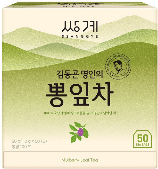 쌍계명차 뽕잎차, 1g, 1개, 50개입
