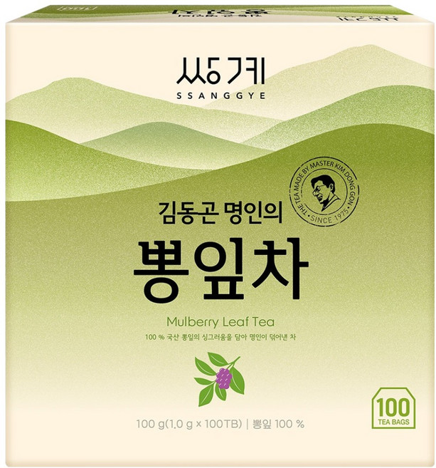 쌍계명차 뽕잎차, 1g, 1개, 100개입