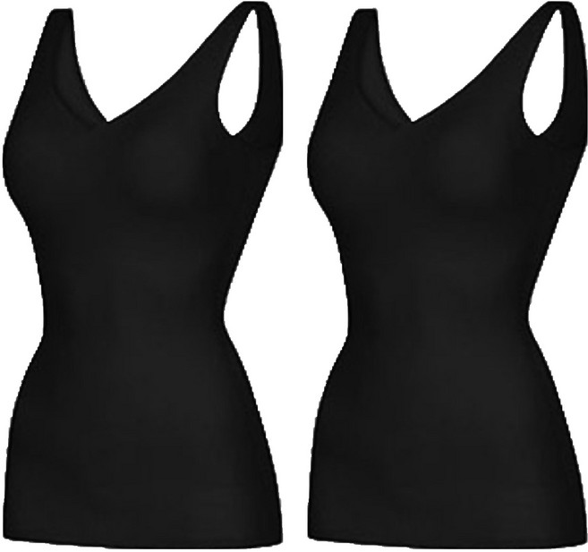 FITIN 涼感網紗腹部塑身襯裙模杯一體成型Bra Top背心 2件組