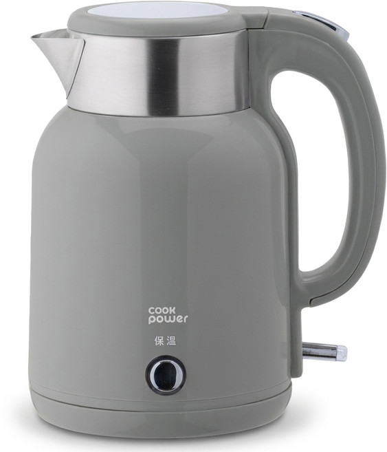 cook power 鍋寶 不鏽鋼雙層保溫快煮壺 KT-4171, 灰色, 1個, 1.7L
