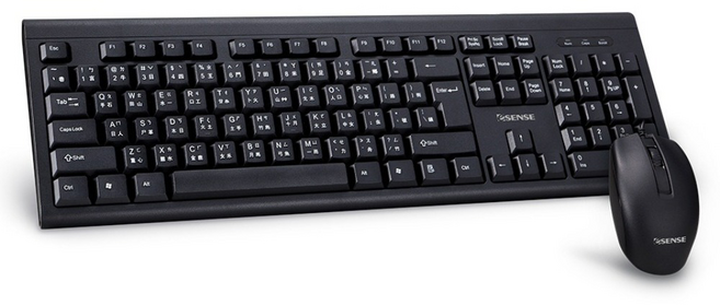 ESENSE 逸盛 USB有線滑鼠鍵盤組 K4500, 黑色, 13-EKM4500BK, 普通型