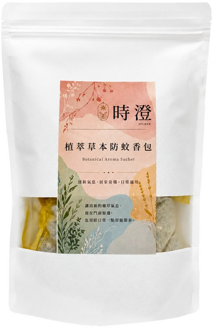 SECHEN 時澄 植萃草本防蚊香包 2入, 80g, 1套