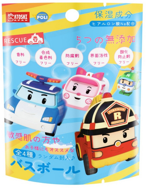 SATOSHI JAPAN 救援小英雄波力入浴球, 75g, 1個