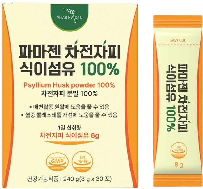 pharmagen NEW 車前子膳食纖維 100% 30入, 240g, 1個