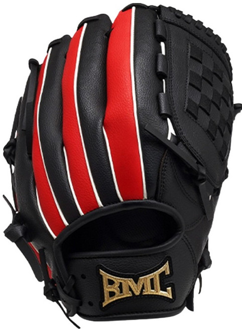 BMC BASEBALL MEMBERS CLUB PVC Proline 全方位手套 右投用, 棋盤格網紅色, 1個