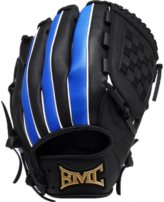 BMC BASEBALL MEMBERS CLUB PVC Proline 全方位手套 右投用, 棋盤格網藍色, 1個