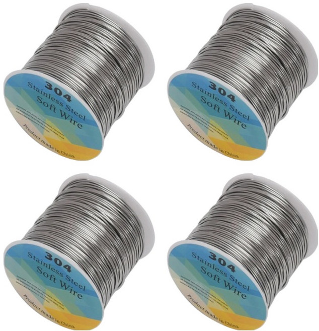 ALLCOVER 304不鏽鋼工藝用工具金屬線 鐵絲, 4個