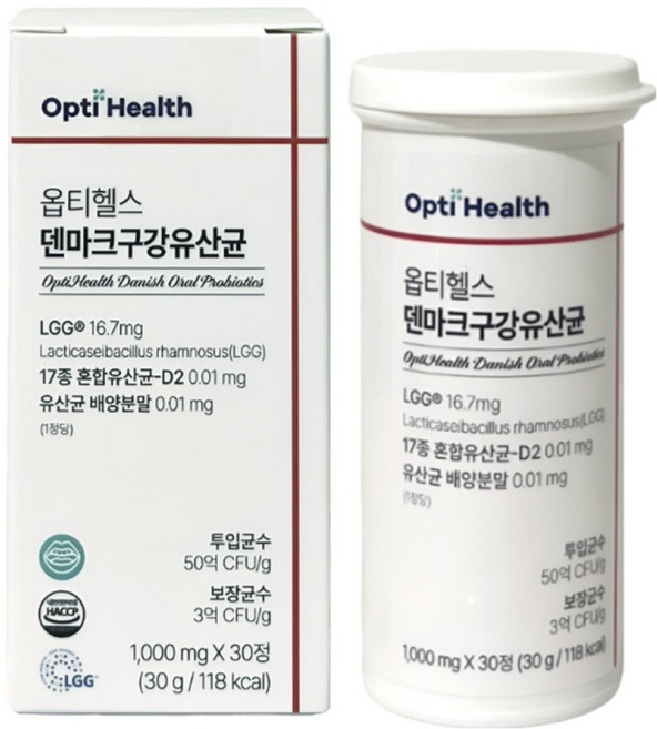 옵티헬스 덴마크 구강 유산균 30g, 1개, 30정
