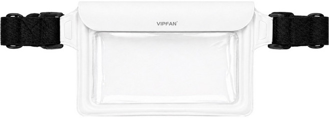 ViPFaN Quarter Shield 便攜式手機防水袋 斜背腰包, 白色, 1個