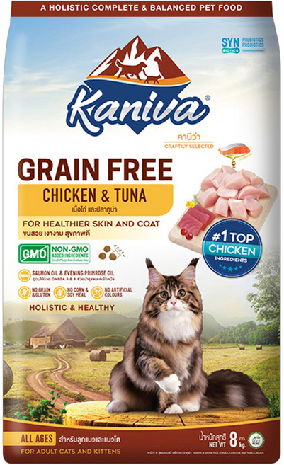 Kaniva 卡咪哇 無穀全齡貓乾飼料, 8kg, 1包, 雞肉 + 鮪魚