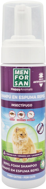 MEN FOR SAN 天然貓用驅蟲乾洗慕斯 0937, 1個, 200ml