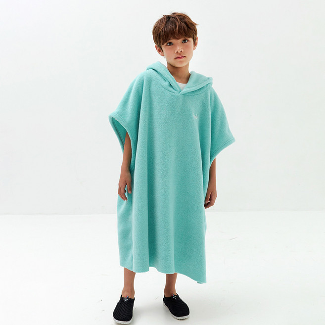 bay-b 兒童青少年 Splash 斗篷連帽沙灘浴袍